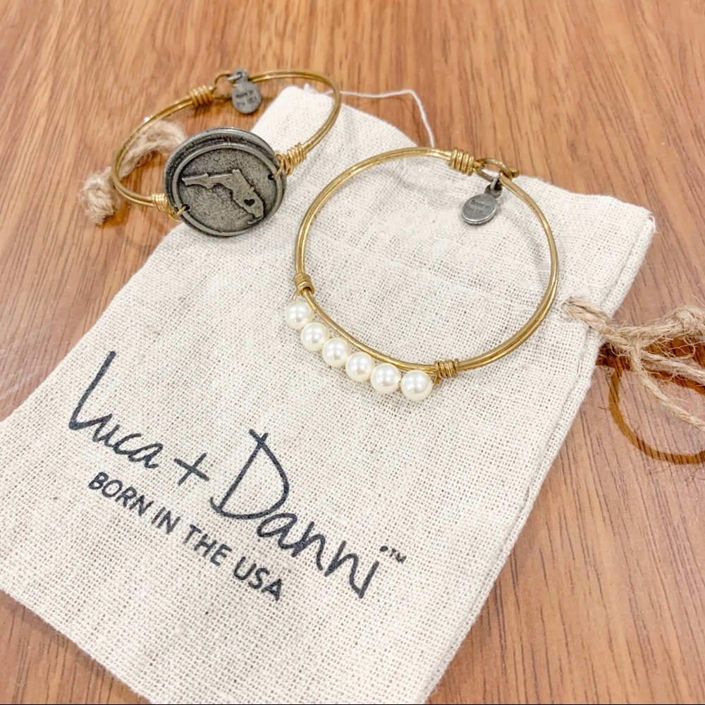 Luca + Danni Pearl & Florida Bangle Set